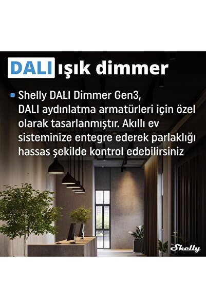 Shelly DALI Dimmer Gen3 Akıllı DALI Dimmer LED Kontrol Rölesi