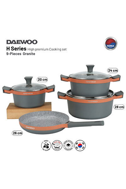 Daewoo H Series 7-Piece Granite Cooking Set - DCC HG4X