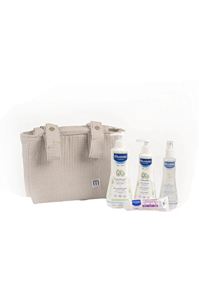 Mustela Complete set for baby skin care BOLSA CARRITO BEIGE 5 pcs