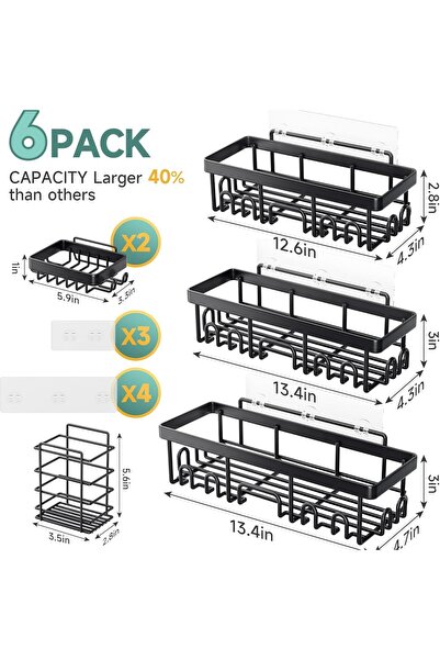 VOGMAX Bathroom storage rack, no-drill wall-mounted bath storage rack for soa...
