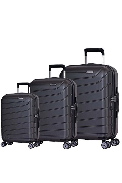 eminent Voyager Hardside Travel Bags Trolley Luggage Set of 3 Makrolon Lightw...