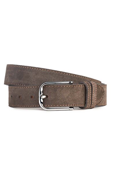 serenıa Brown Suede Leather Belt