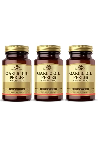 Solgar Garlic Oil 100 Capsules 3 Pieces