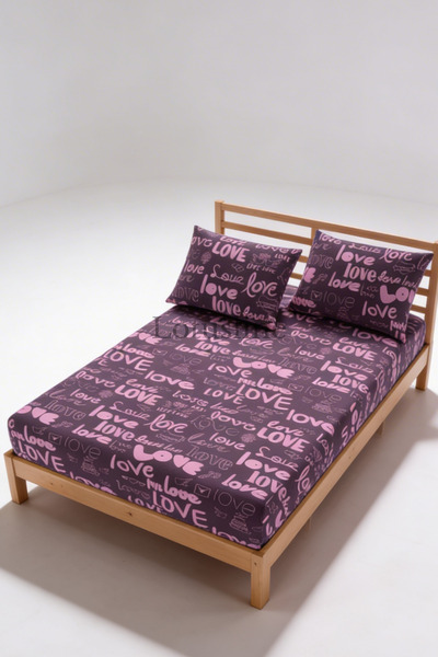 Lotusline Elastic Sheet Set Single Size Akfil Fabric Fade-Resistant Fabric