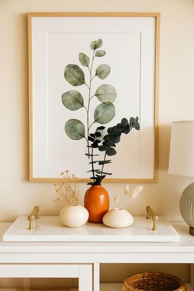 MeviDecor 3’lü Yuvarlak Dekoratif Set 9-6-5 cm – Turuncu & Bej Renkli Modern ...