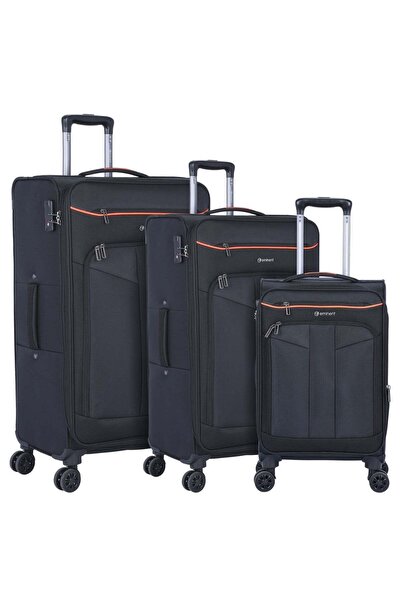 eminent Unisex Soft Travel Bag Trolley Luggage Set of 3