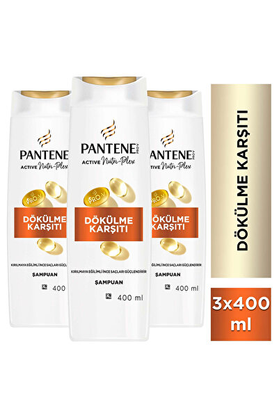 Pantene Pro-V Dökülme Karışıtı Şampuan 400ml Kolay Kırılan Saçlar için x 3 Adet