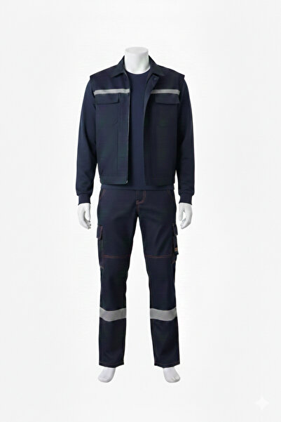 Secura İş Güvenliği Takım Kaynakçı Likralı Kot Pantolon %100 Pamuklu Bisiklet...