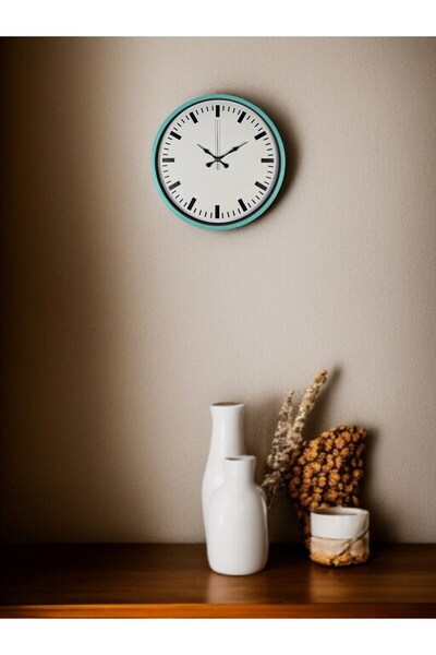 Leyaton 36 cm Turquoise Simple Stylish Wall Clock Lwlhm-Ytrs345