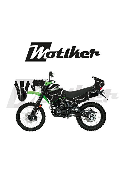Motiker Mondial 2022-2026 Model X-Treme Max 200İ Siyah Zemin Üstüne Beyaz Şim...