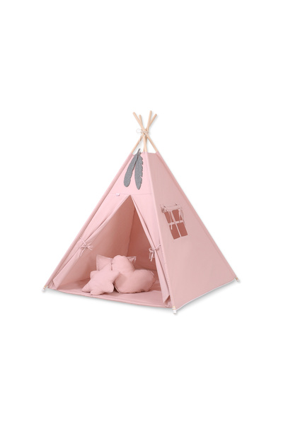 Other Cort tipi pentru copii + saltea + perne + pandantive din pene - roz pră...