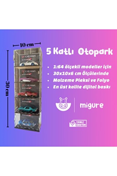 HOT WHEELS 1/64 Ölçek 5 Katlı Otopark Advan