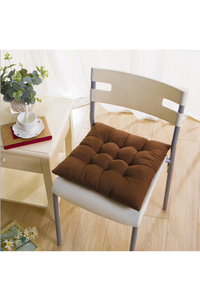 OEM Soft chair cushion, 38*38 cm. Dark brown