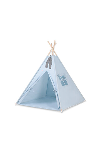 Other Tipi tent for children + mat + feather pendants - blue