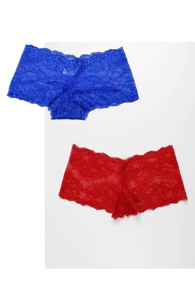 GECKO COLLECTION Lace Women's Boxer Briefs 2 Pieces