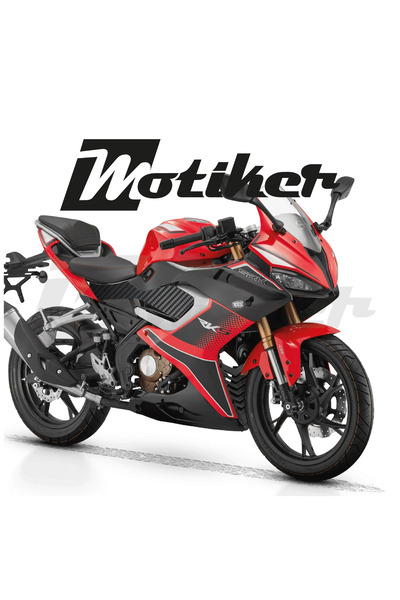 Motiker RKS SRK 125R Orta Şase Karbon Detay Tasarımı Sticker Etiket Modeli