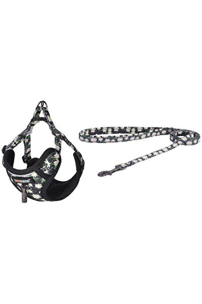 Dogness Set ham și lesă pentru câini (Daisy Black)