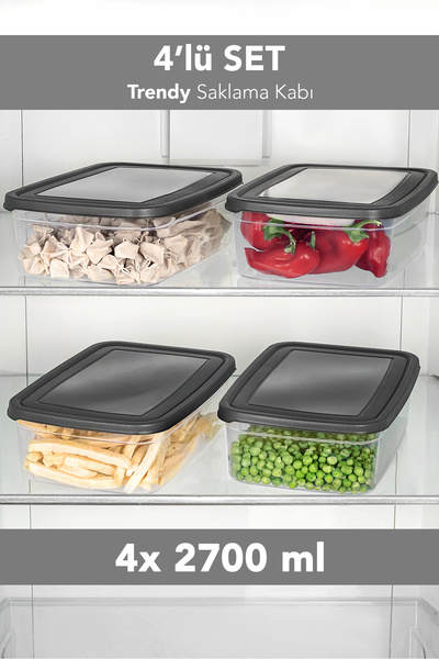 Meleni Home Organizator la modă pentru frigider, 4 bucăți - Recipient pentru ...