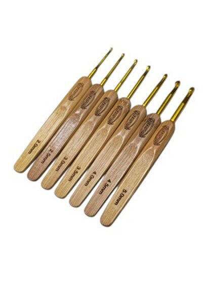 miraylahobi Bambu Tığ Şiş Set 7'li (2-2,5-3-3,5-4-4,5-5)