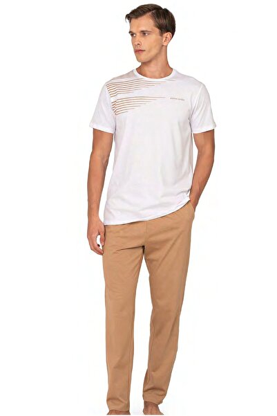 Pierre Cardin Cotton, Men's T-Shirt & Pajama Set, Printed, Short Sleeve, Crew...