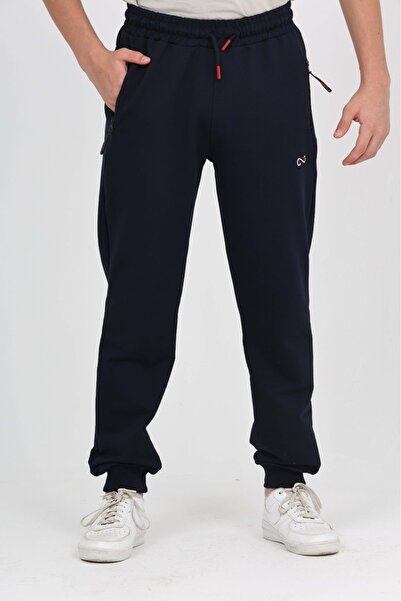 Toontoy بنطلون رياضي أساسي للأولاد مطبوع مع جيوب وحزام مطاطي عند الخصر - خيطان