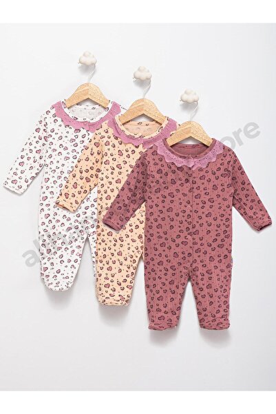 Alihan %100 Pamuk 3'lü Bebek Tulum