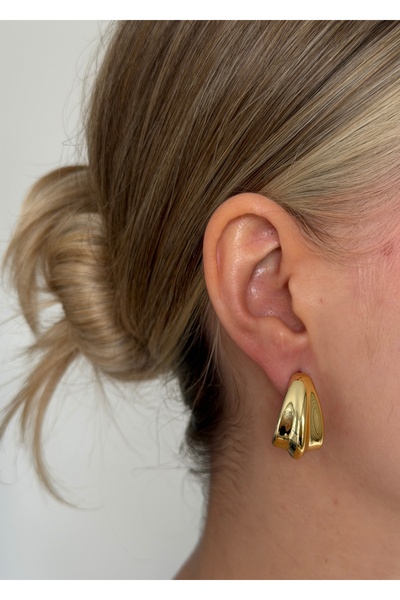 KİLİGİSTANBUL ULTRA HAFİF ORTASI ÇİZGİLİ DAMLA KÜPE