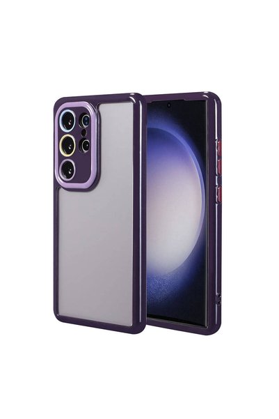 Büşra Ayhan حافظة لهاتف Galaxy S23 Ultra مع حماية للكاميرا وتصميم ملون للحواف...