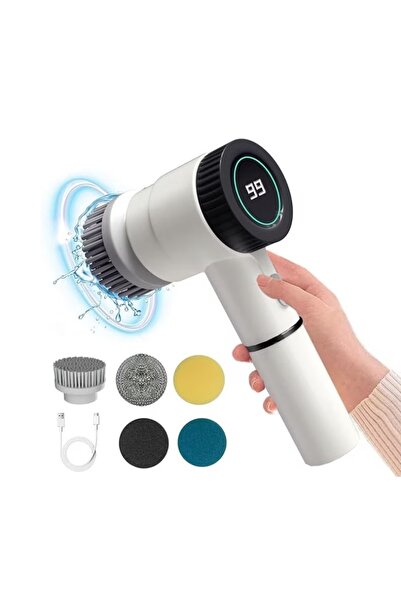 BASHAR 5 in 1 wireless electric cleaning brush with digital display for home ...