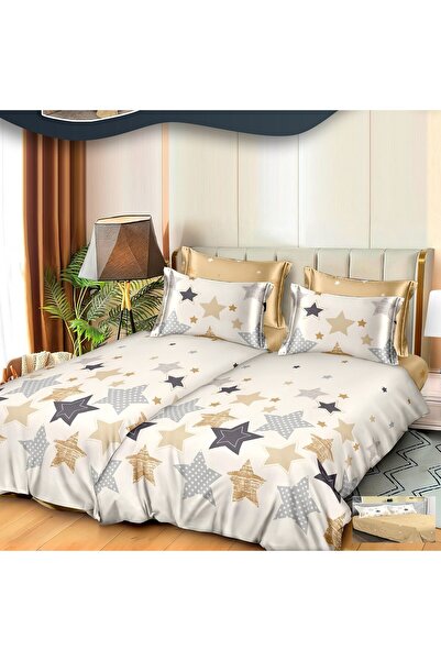 Casa de Vis Double bed linen set, satin cotton, 220 x 240 cm, 7 pieces, multi...