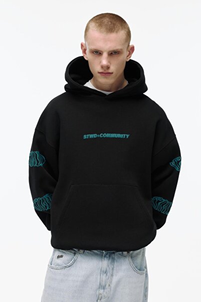 Pull & Bear STWD Community kapüşonlu sweatshirt