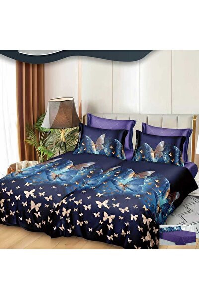 Casa de Vis Double bed linen set, satin cotton, 220 x 240 cm, 7 pieces, multi...