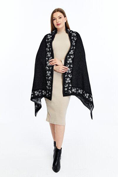 panşalço Special Beard Yarn Cashmere Textured Battal Knitwear Shoulder Shawl,...