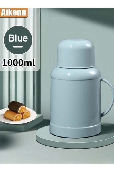 Generic Portable 1000ml Thermos, Small Glass Liner Vacuum Flask with Handle, ...