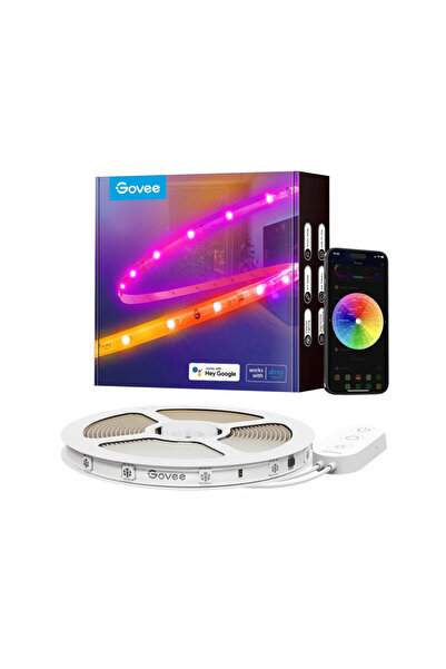 Govee Bandă LED inteligentă RGBIC H612ACD1, 24W, 5 m, RGBICW, 120 diode, Blue...