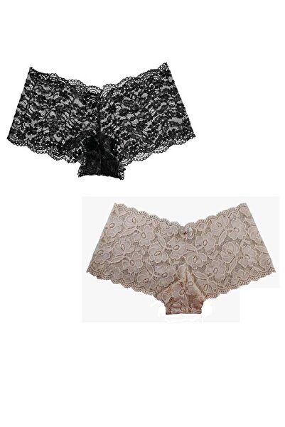 GECKO COLLECTION Lace Women's Boxer Briefs 2 Pieces