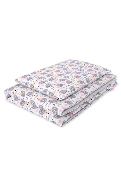 Other Double-sided 2-piece cotton children's bedding - gray hedgehogs