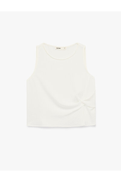 Koton Women'S White Sleeveless Blouse