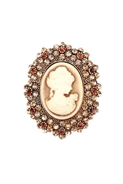 OEM Brosa Camee Aurie in cutie de bijuterii, Model 28