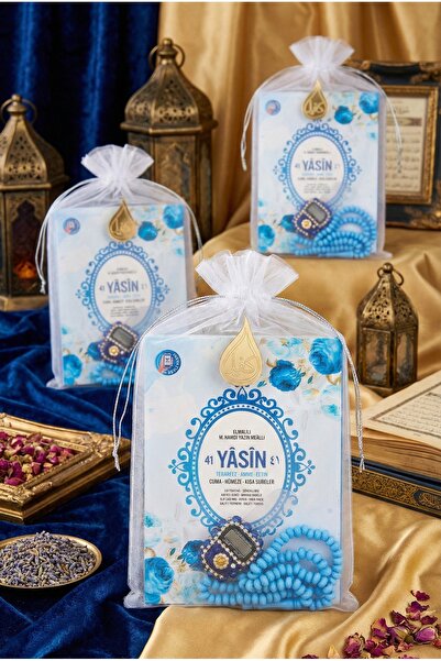 kefilhac Tül Kesede Taşlı Zikirmatik Tesbih Ve Yasin Seti 3 Adet Mevlüt Hac U...