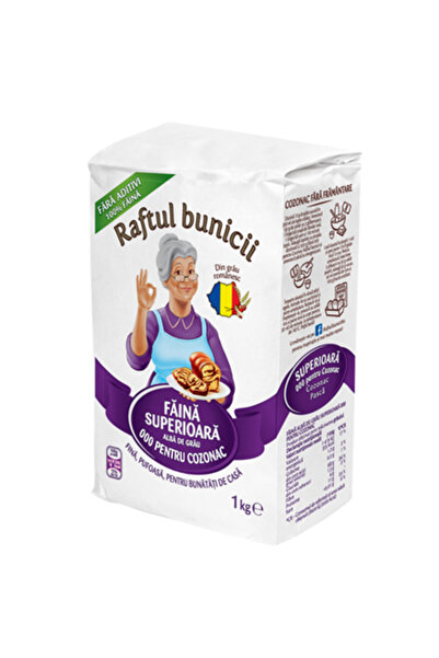 Raftul bunicii Făină superioară pentru cozonac, 1 kg, raftul bunicii