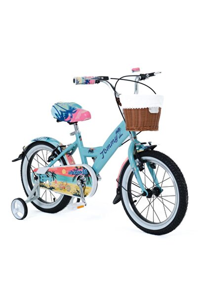 TommyBike 16 Jant Bisiklet Hawaii Hasır Sepetli, Deri Elcikli Çocuk Bisikleti...