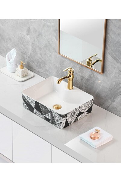 harmeh Prag Serisi Tezgah Üstü Lavabo 60X40X14