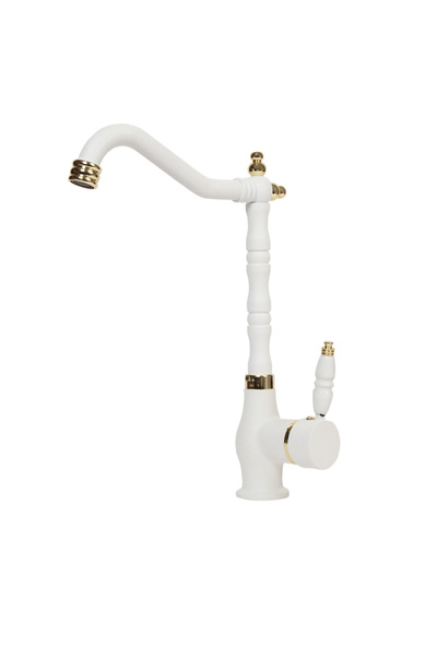 FKN Reyhan Te Mix Se White Gold Sink Faucet