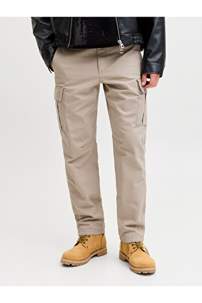 Jack & Jones بنطلون جاك جونز Jpstkane Barkley كارجو نوس للرجال باللون البني 1...