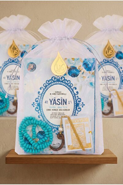 kefilhac Tül Kesede Mini Kuran, Tesbih Ve Yasin Seti 3 Adet Mevlüt Hac Umre H...