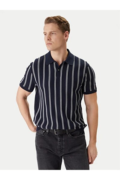 Tommy Hilfiger MW0MW41949 Knitted Vertical Stripe Ss Erkek Polo Tişört