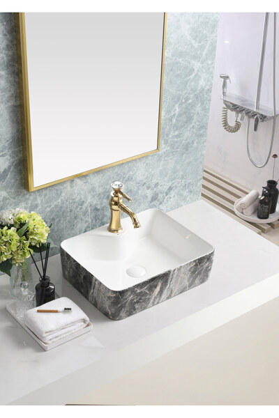 harmeh Prag Serisi Tezgah Üstü Lavabo 60X40X14