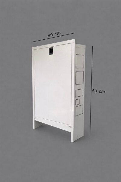 modemas Metal Kollektör Dolabı Beyaz – Yer Tipi Kombi & Tesisat Dağıtım Panos...