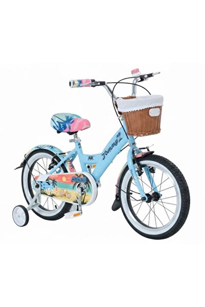 TommyBike 16 Jant Bisiklet Hawaii Hasır Sepetli, Deri Elcikli Çocuk Bisikleti...